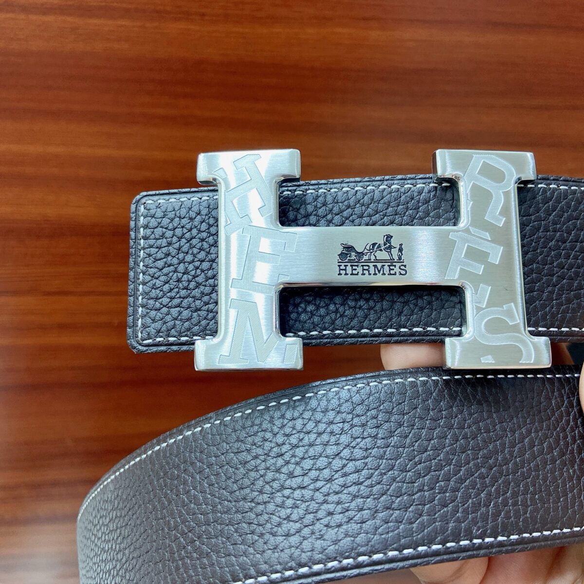 HERMES 38mm腰帶 精钢五金 搭配原版Togo皮进口白芯底皮，双面可用。