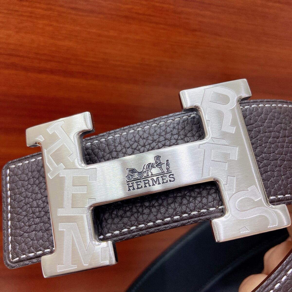 HERMES 38mm腰帶 精钢五金 搭配原版Togo皮进口白芯底皮，双面可用。