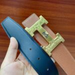 HERMES 38mm腰帶 精钢五金 搭配原版Togo皮进口白芯底皮，双面可用。