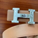 HERMES 38mm腰帶 精钢五金 搭配原版Togo皮进口白芯底皮，双面可用。