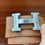 HERMES 38mm腰帶 精钢五金 搭配原版Togo皮进口白芯底皮，双面可用。