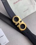 P120 ：配送专柜全套礼盒包装🎁。菲拉格慕 35mm！海外代工厂出货，采用双面自然甩头层牛皮，风格现代，为日常造型增姿添彩，达到修身效果，区别一般市场货。高端大气
