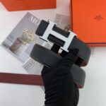 Hermes爱马仕 男士双面皮腰带38mm 双面进口花纹皮压制。可双面使用 专柜走线 搭配新款扣。 /