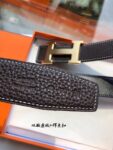 Hermes爱马仕 男士双面原版皮腰带38mm，搭配精钢H焊点扣 /
