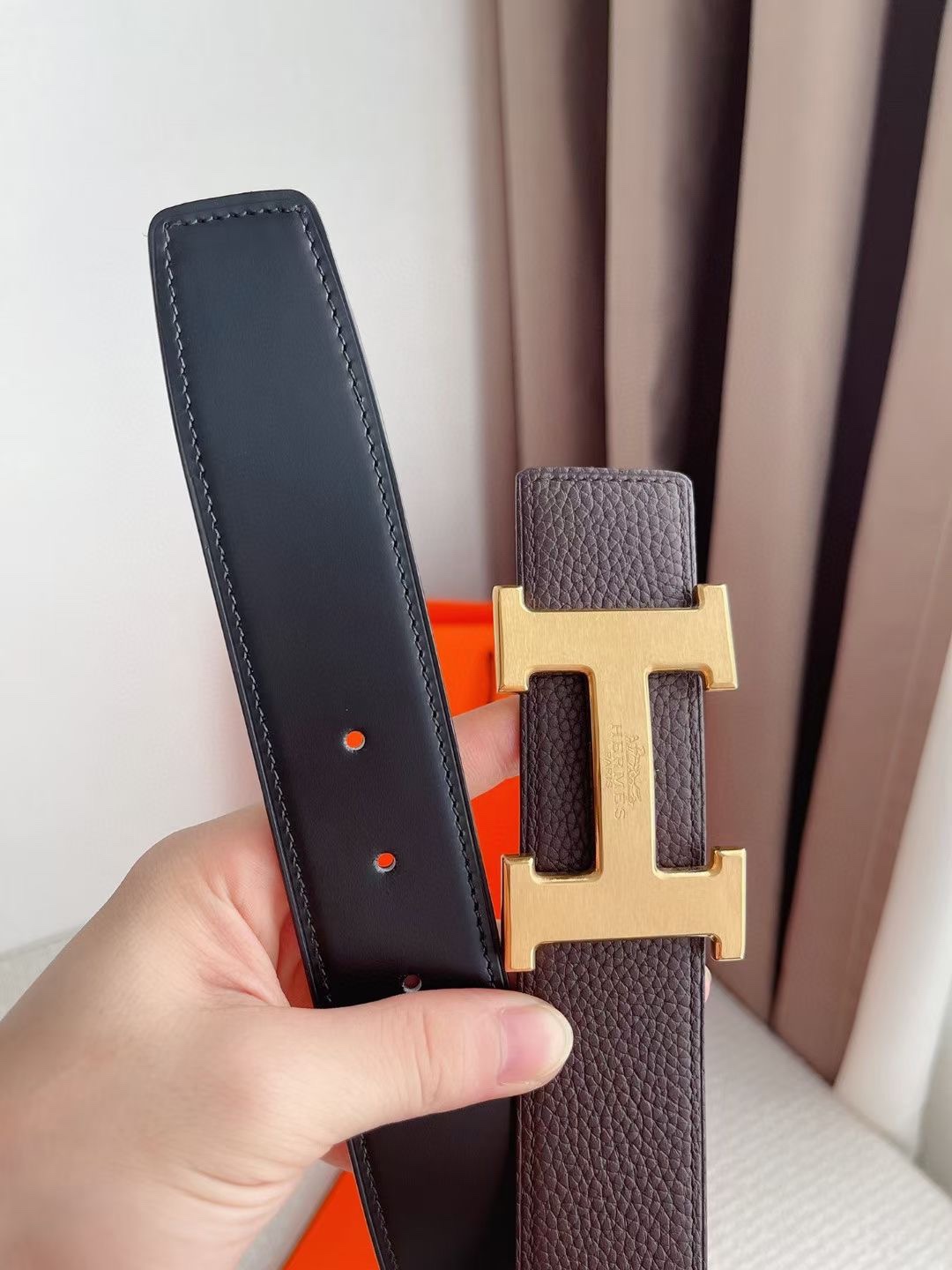 Hermes-CONSTANCE BELT BUCKLE & REVERSIBLE LEATHER STRAP 38MM 爱马仕专柜同步 进口双面小牛皮 精钢精品五金 双面可用