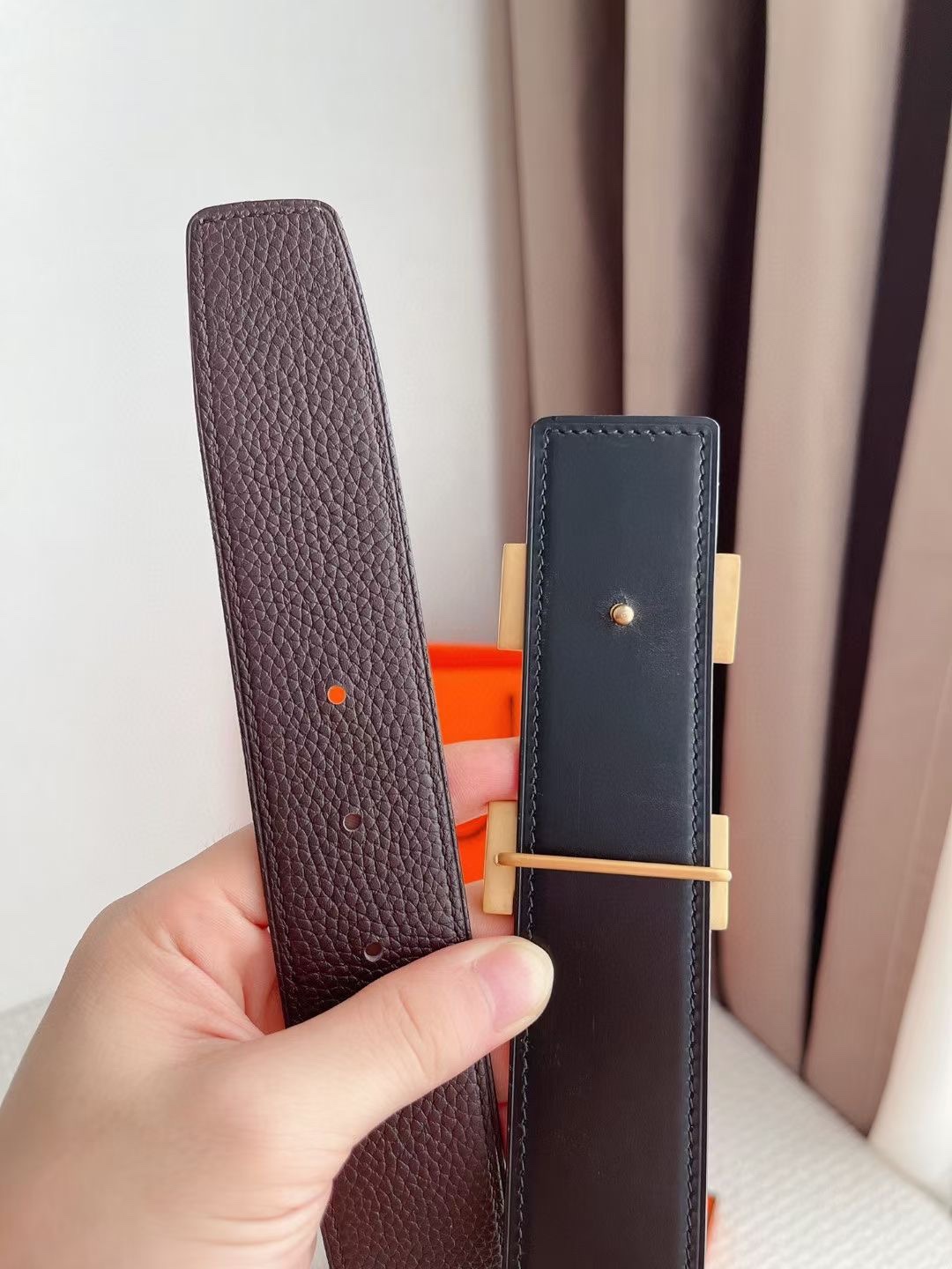 Hermes-CONSTANCE BELT BUCKLE & REVERSIBLE LEATHER STRAP 38MM 爱马仕专柜同步 进口双面小牛皮 精钢精品五金 双面可用