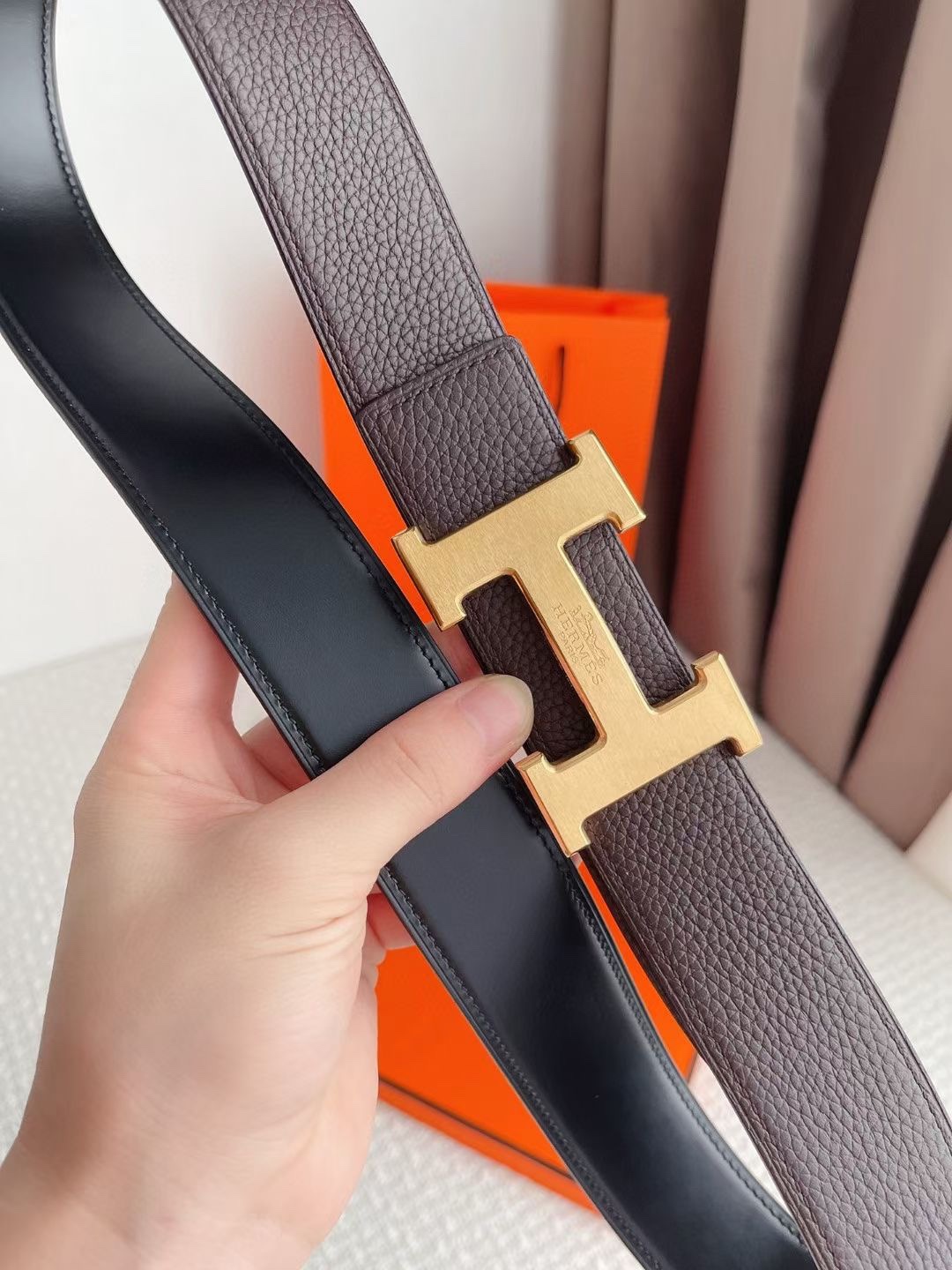 Hermes-CONSTANCE BELT BUCKLE & REVERSIBLE LEATHER STRAP 38MM 爱马仕专柜同步 进口双面小牛皮 精钢精品五金 双面可用