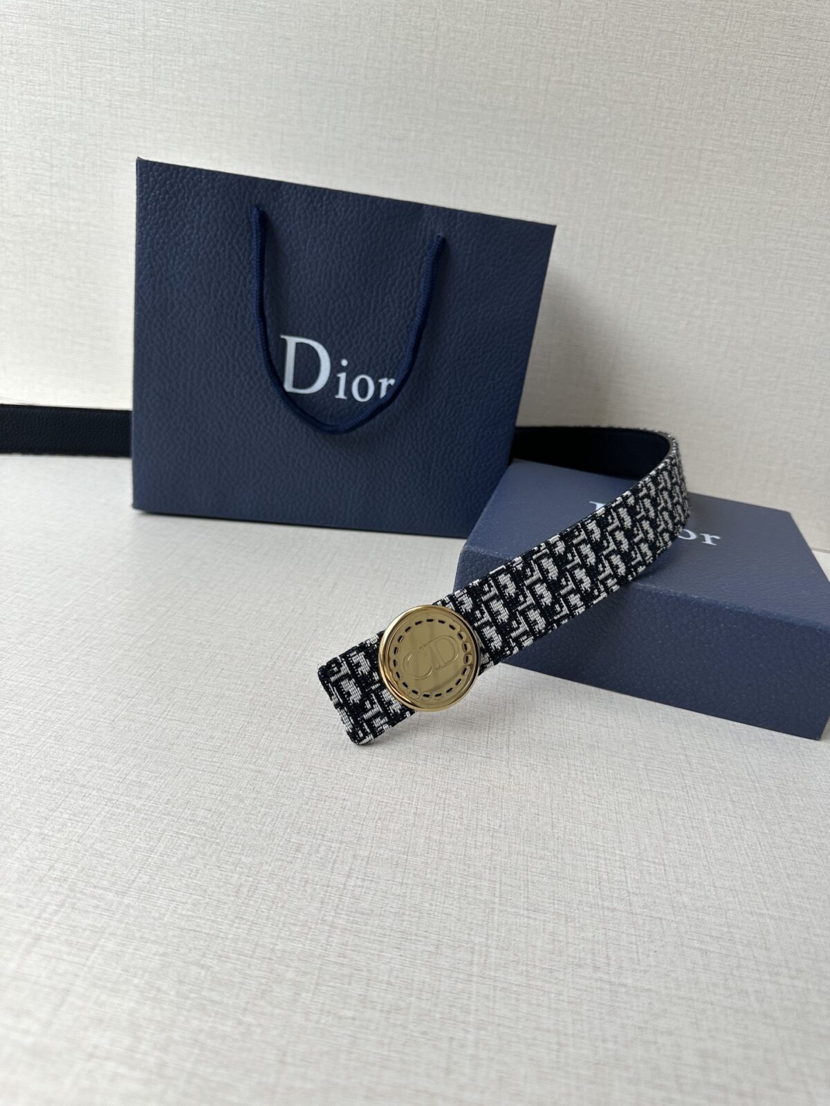 Dior Charm 腰带扣是夏季男装系列新品，采用不锈钢真空电镀菱饰面精心设计，重新演绎经典的 Dior 标志。可与各式 35 毫米腰带搭配，时尚高雅，相得益彰。 /