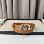 Dior 24早春新款 C D搭扣黄铜腰带扣，小牛皮腰带 经典永存 2.0cm /