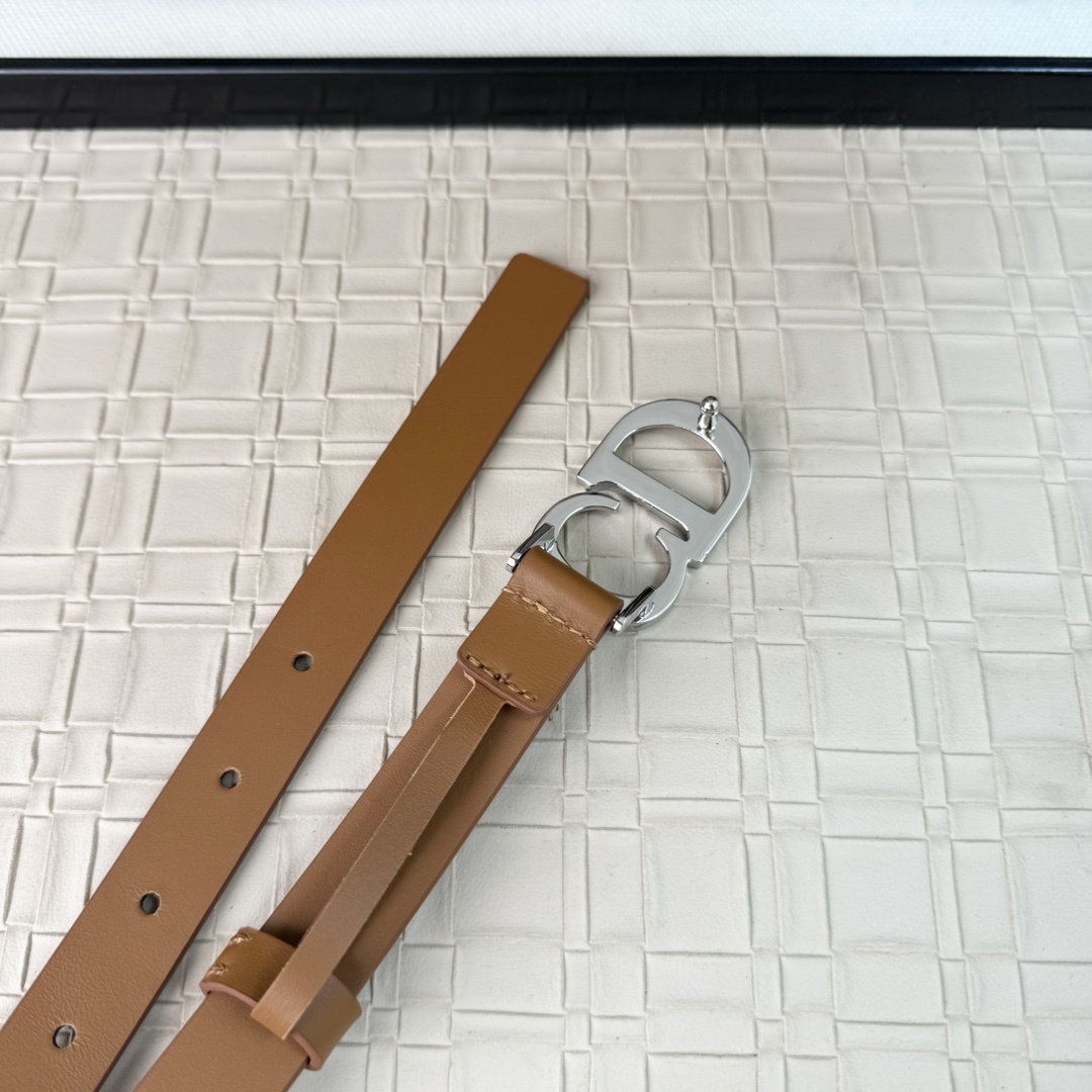 Dior 24早春新款 C D搭扣黄铜腰带扣，小牛皮腰带 经典永存 2.0cm /