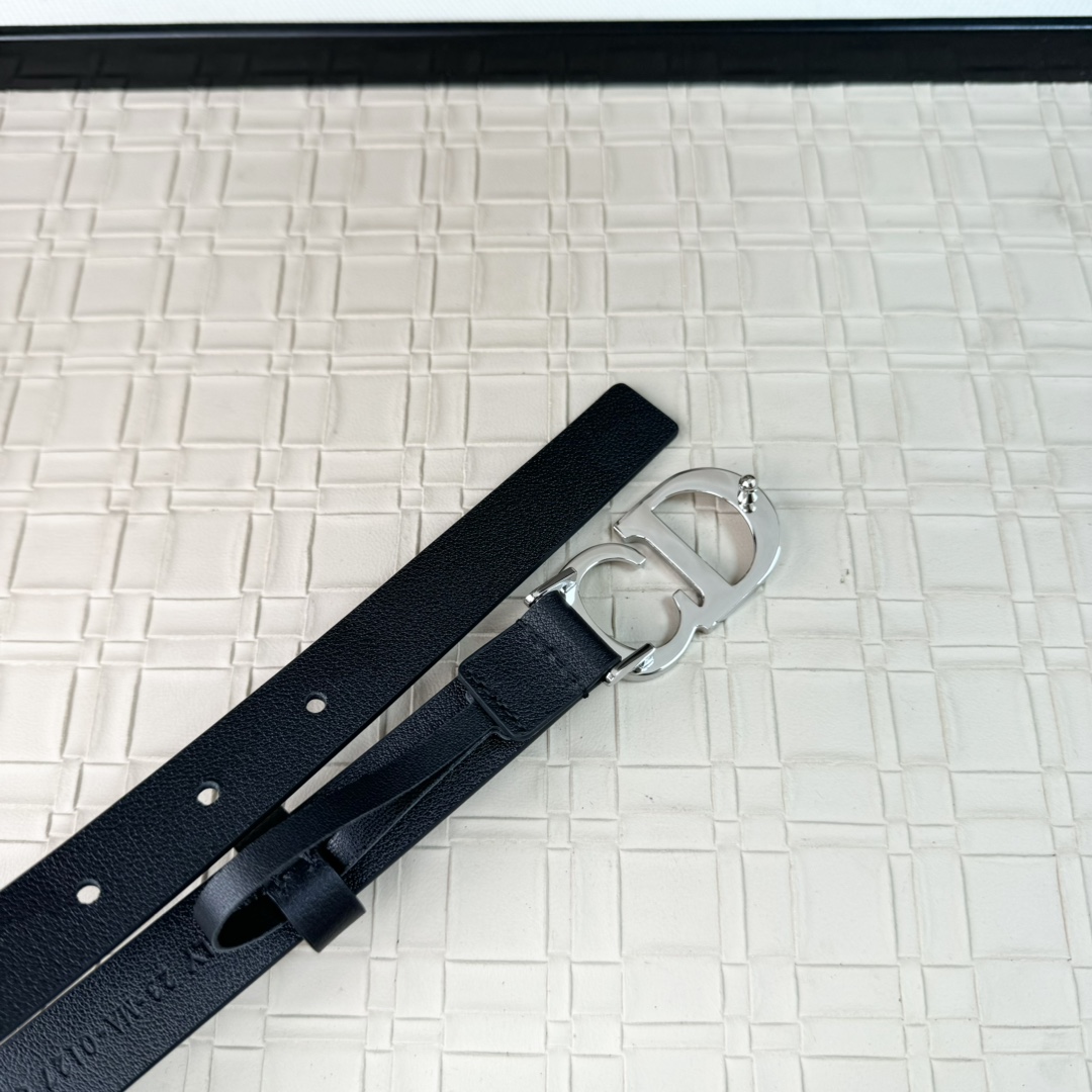 Dior 24早春新款 C D搭扣黄铜腰带扣，小牛皮腰带 经典永存 2.0cm /