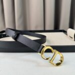 Dior 24早春新款 C D搭扣黄铜腰带扣，小牛皮腰带 经典永存 2.0cm /