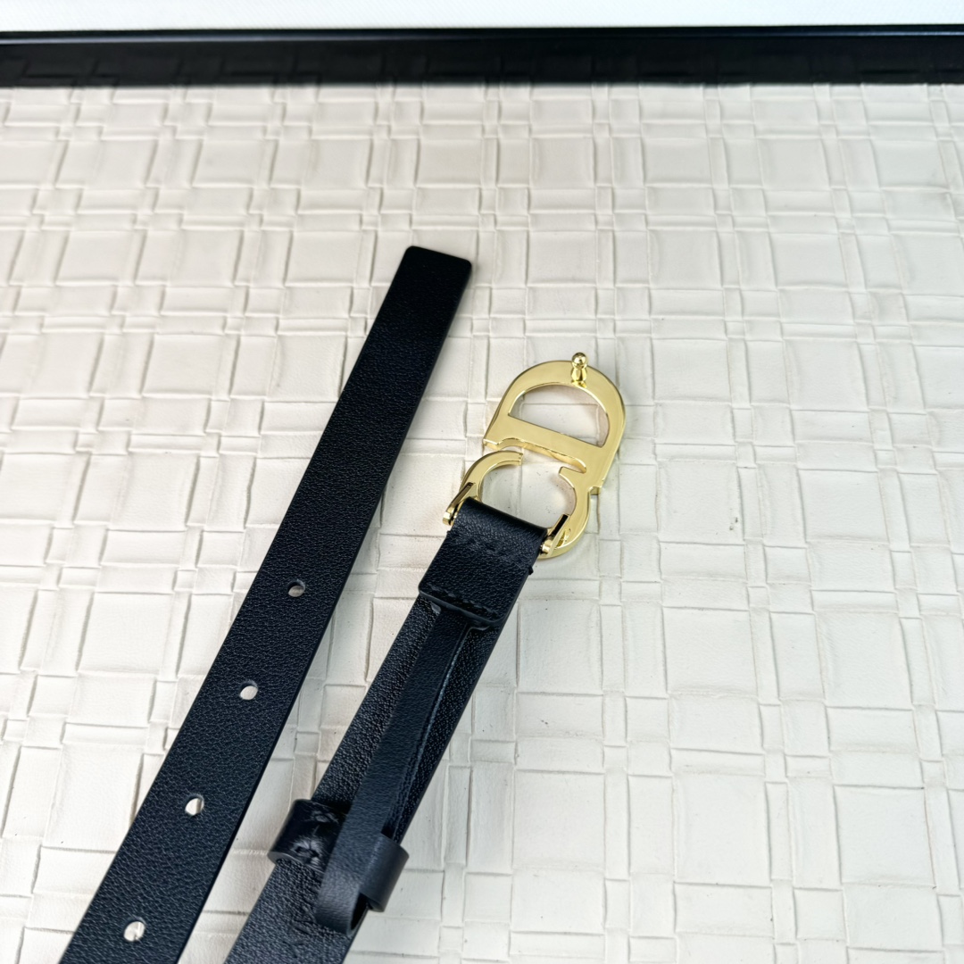 Dior 24早春新款 C D搭扣黄铜腰带扣，小牛皮腰带 经典永存 2.0cm /