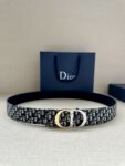 Dior 新款单品，延续经典设计，饰以 CD Icon 标志。光金和白色金属覆层形成鲜明的对比。可与各式 35 毫米腰带搭配，提升格调，打造优雅精致的造型。 /