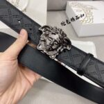 Versace 原单腰带，进口原版头层牛皮，搭配经典美人头真空电镀五金，宽度3.8cm 配全套包装礼盒🎁 /