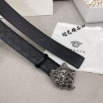 Versace 原单腰带，进口原版头层牛皮，搭配经典美人头真空电镀五金，宽度3.8cm 配全套包装礼盒🎁 /