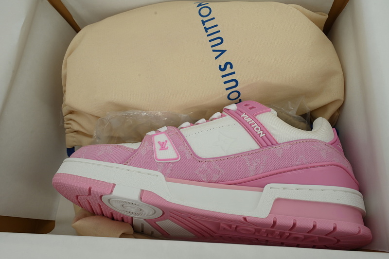 【EA0GZ】粉牛仔 LV板鞋 Louis Vuitton Pink Cowboy 时尚板鞋