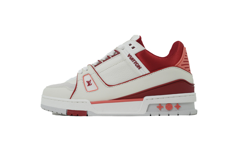 【EA0GZ】白红皮 LV板鞋 Louis Vuitton White red skin 时尚板鞋