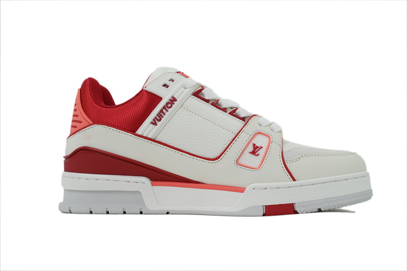 【EA0GZ】白红皮 LV板鞋 Louis Vuitton White red skin 时尚板鞋