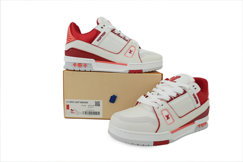 【EA0GZ】白红皮 LV板鞋 Louis Vuitton White red skin 时尚板鞋
