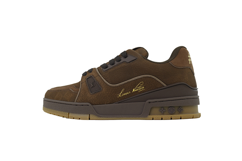 【EA0GZ】深棕吊牌 LV板鞋 Louis Vuitton dark brown 时尚板鞋