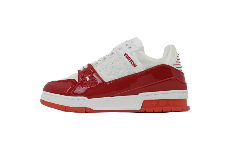 【EA0GZ】漆皮红 LV板鞋 Louis Vuitton Lacquer Red 时尚板鞋