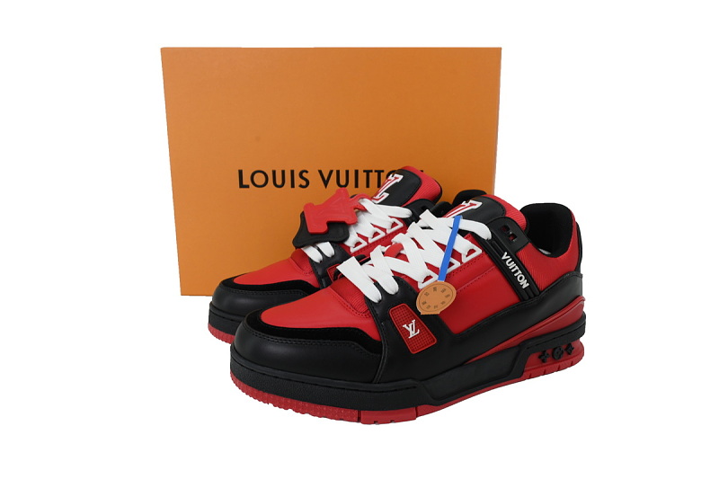 【EA0GZ】米兰黑红 LV板鞋 Louis Vuitton Milan Black Red 时尚板鞋