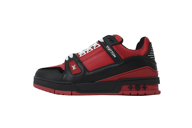 【EA0GZ】米兰黑红 LV板鞋 Louis Vuitton Milan Black Red 时尚板鞋