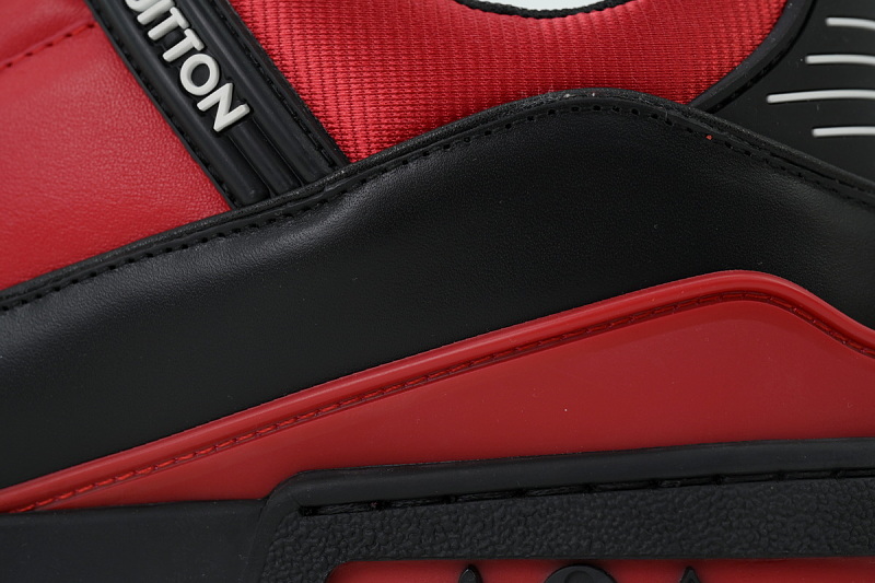 【EA0GZ】米兰黑红 LV板鞋 Louis Vuitton Milan Black Red 时尚板鞋