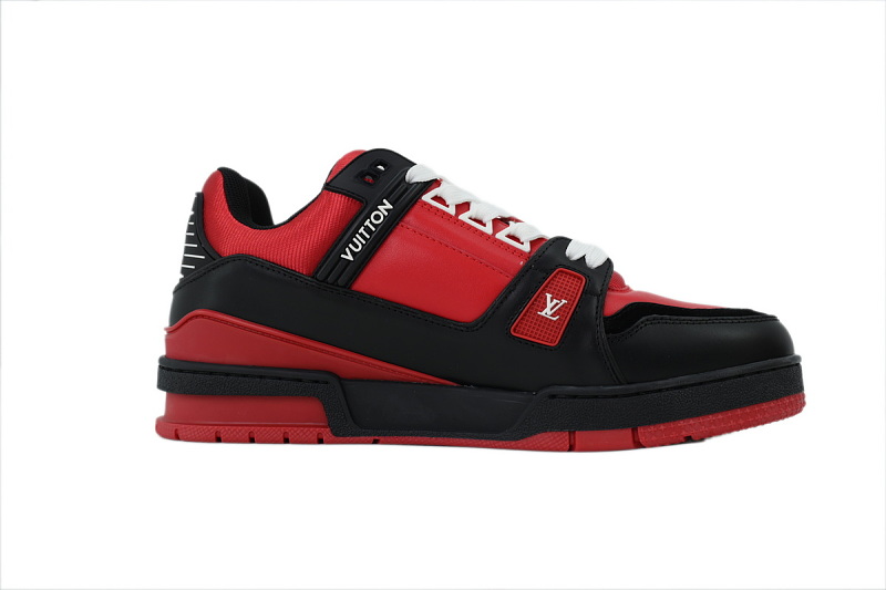 【EA0GZ】米兰黑红 LV板鞋 Louis Vuitton Milan Black Red 时尚板鞋