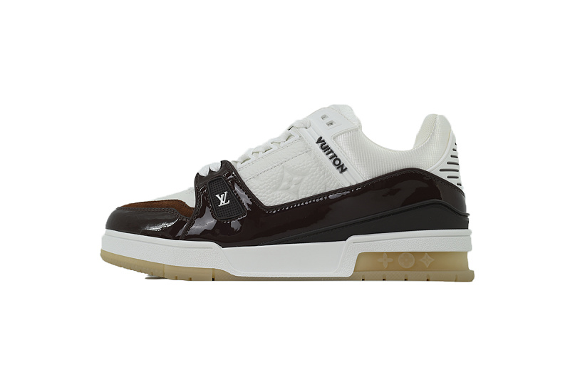 【EA0GZ】漆皮棕 LV板鞋 Louis Vuitton Lacquer brown 时尚板鞋