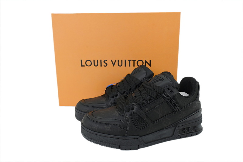 【EA0GZ】全黑水印 LV板鞋  Louis Vuitton All black watermark 时尚板鞋
