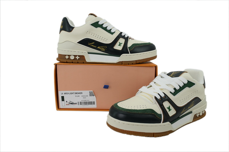 【EA0GZ】白绿 LV板鞋  Louis Vuitton white-green 时尚板鞋