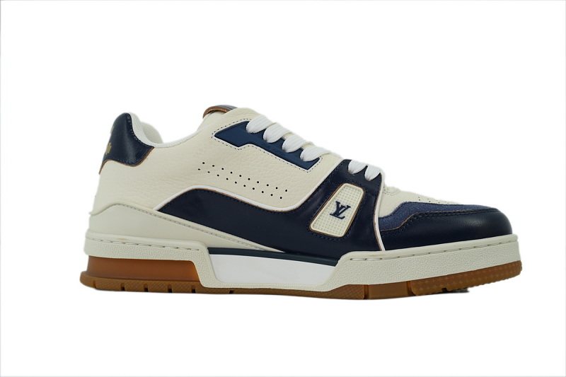 【EA0GZ】白蓝 LV板鞋  Louis Vuitton White-blue 时尚板鞋