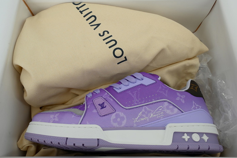【EA0ET】新紫色 LV板鞋 Louis Vuitton Purple 时尚板鞋