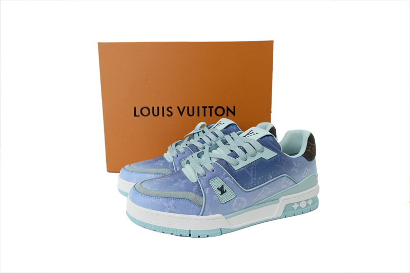 【EA0ET】新海蓝色 LV板鞋 Louis Vuitton Blue 时尚板鞋
