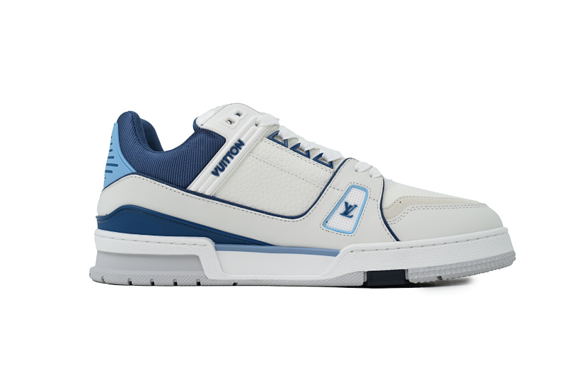 【EA0ET】新白蓝 LV板鞋 Louis Vuitton New White Blue 时尚板鞋