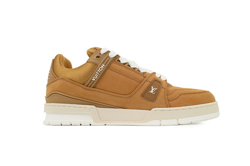 【EA0ET】棕皮白底 LV板鞋 LOUIS VUITTON Brown Skin With White Background