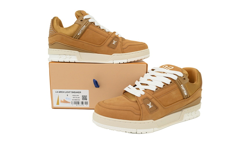 【EA0ET】棕皮白底 LV板鞋 LOUIS VUITTON Brown Skin With White Background
