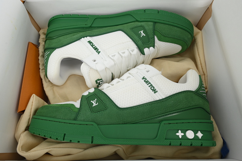 yupoo_287307_cb9e2e19.jpg 【EA0ET】白绿 LV板鞋 Louis Vuitton White Green 时尚板鞋
