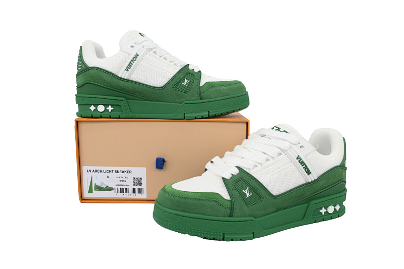 yupoo_287307_f6251b28.jpg 【EA0ET】白绿 LV板鞋 Louis Vuitton White Green 时尚板鞋