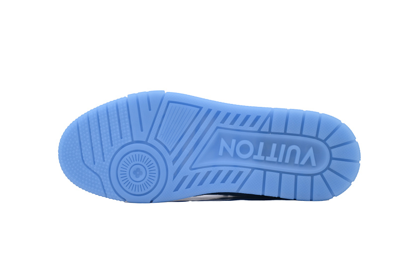 【EA0ET】蓝荔枝漆皮 LV板鞋 Louis Vuitton Blue Lychee Patent Leather 时尚板鞋