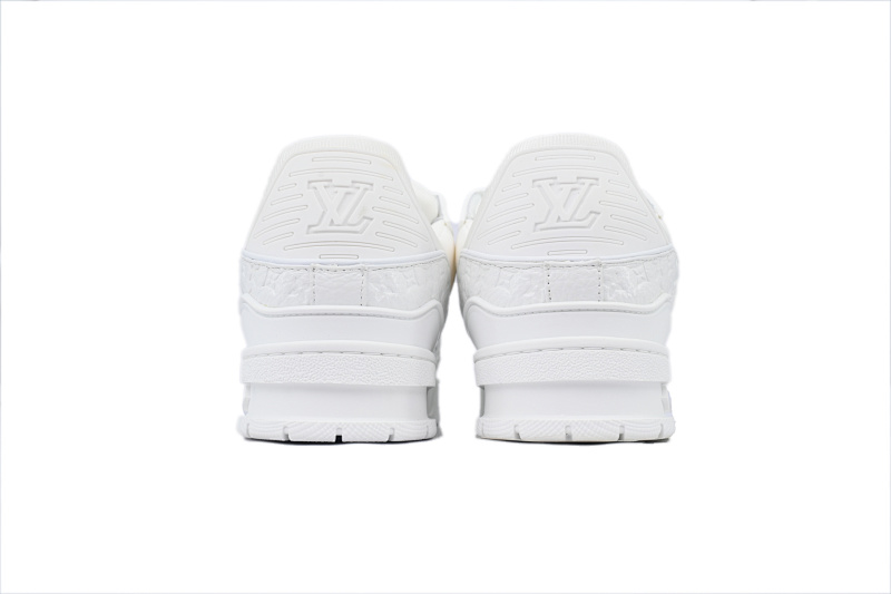 【EA0ET】白荔枝漆皮 LV板鞋 Louis Vuitton White Lychee Lacquer Skin 时尚板鞋