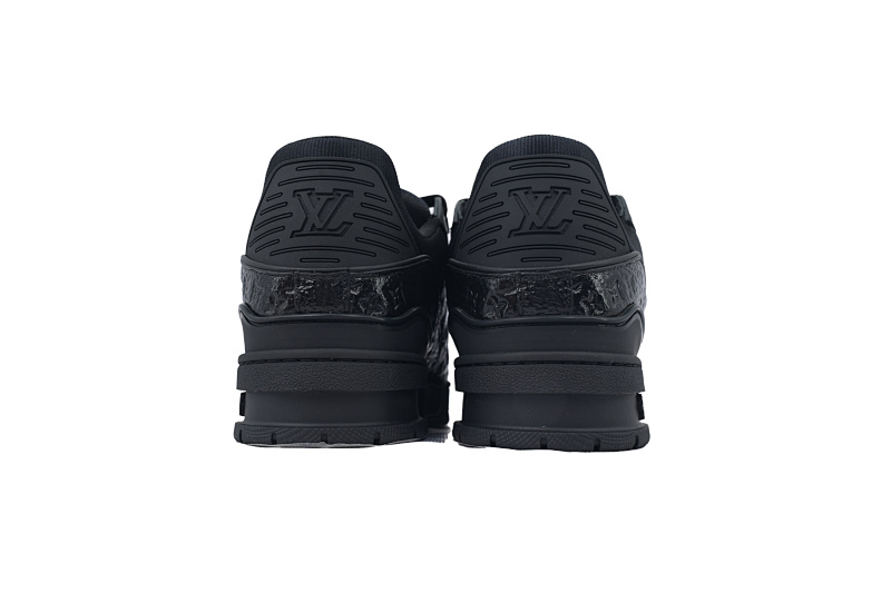 【EA0ET】黑荔枝漆皮 LV板鞋 Louis Vuitton Black Lychee Patent Leather 时尚板鞋