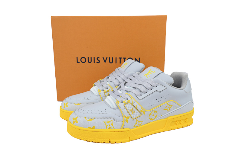 【EA0ET】灰色彩印 LV板鞋 Louis Vuitton Grey Color Printing 时尚板鞋