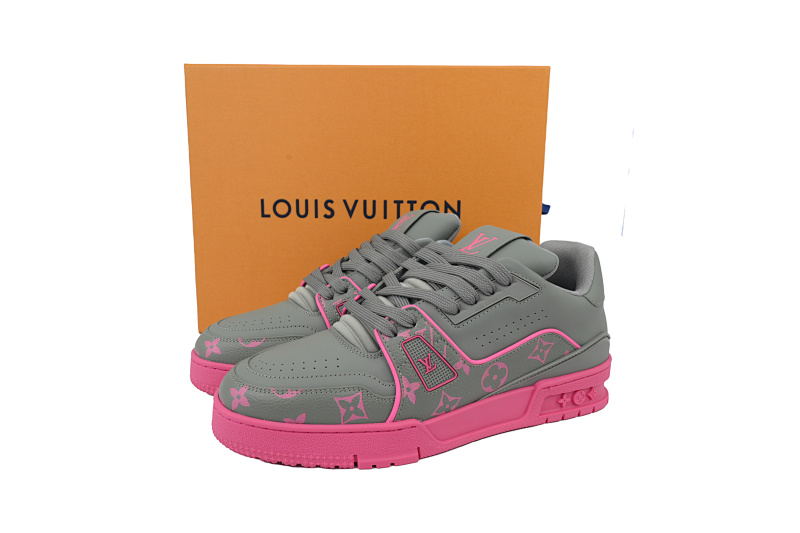 【EA0ET】深灰彩印 LV板鞋 Louis Vuitton Dark Gray Color Printing  时尚板鞋
