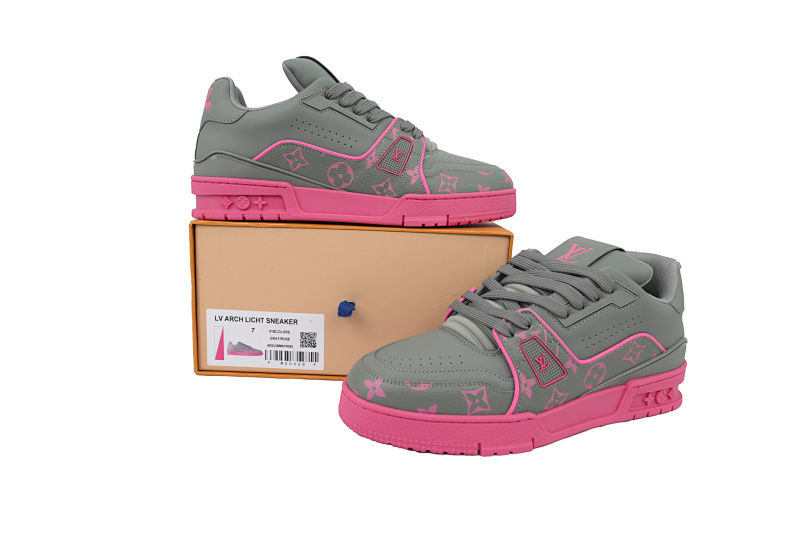 【EA0ET】深灰彩印 LV板鞋 Louis Vuitton Dark Gray Color Printing  时尚板鞋
