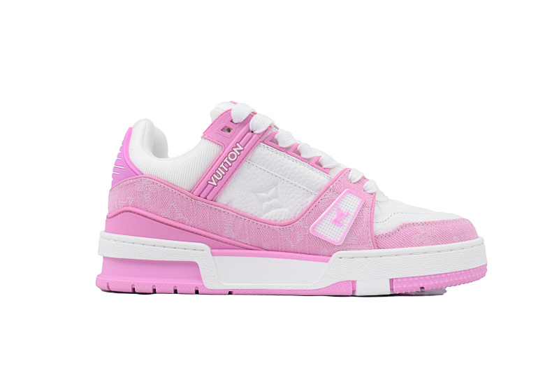 【EA0ET】白粉牛仔 LV板鞋 LOUIS VUITTON Pink Cowboy 时尚板鞋
