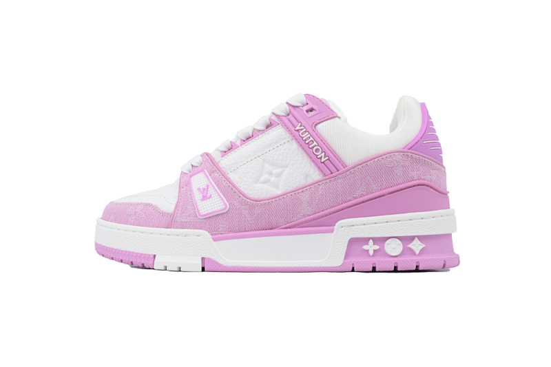 【EA0ET】白粉牛仔 LV板鞋 LOUIS VUITTON Pink Cowboy 时尚板鞋