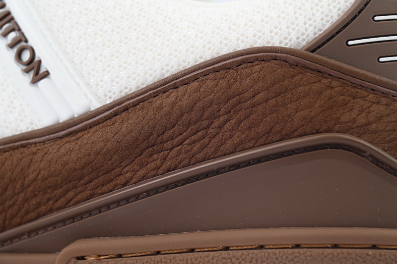【EA0ET】白棕色  LV板鞋 Louis Vuitton White Brown 时尚板鞋